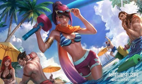 LOL泳池剑姬原画放出多位英雄彩蛋!